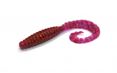 Bait Breath FD Curly Grub 2.5" #Ur29 Chameleon/red seed