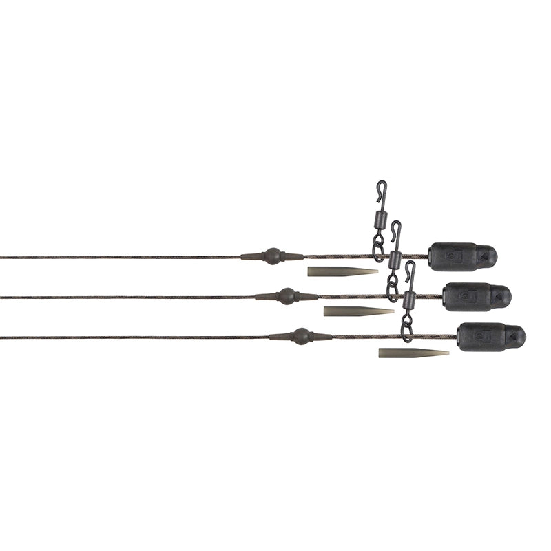 Heli Sistēmas ox Edges Naturals Heli-Clip Rigs Copper Core 3pcs