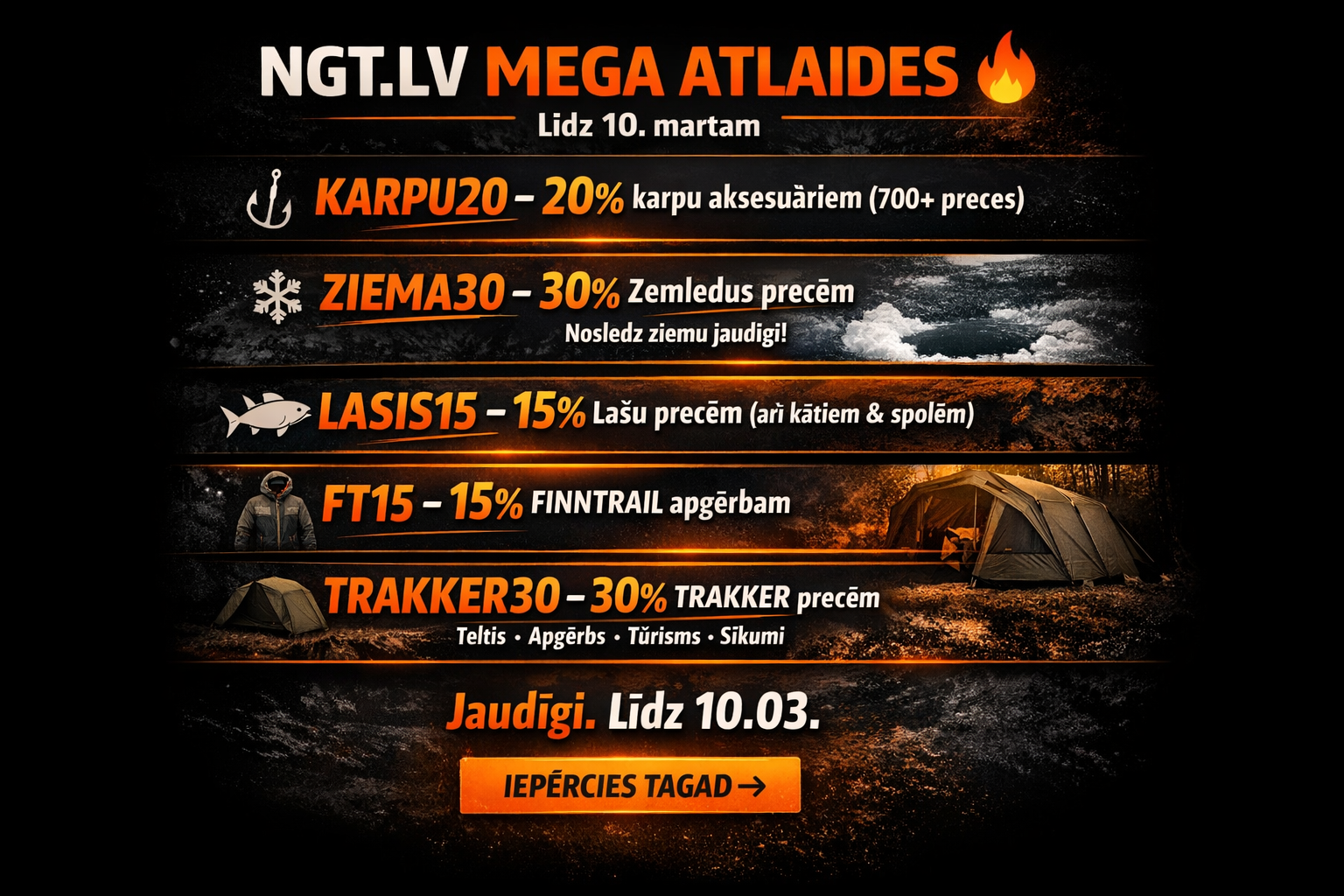 ATLAIŽU KODI Šonedēļ