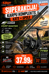 īsais Karpu makšķerēšanas komplekts Angling Pursuits Carp Master - 8ft, 2pc, 2.5lb + Angling Pursuits TT 60