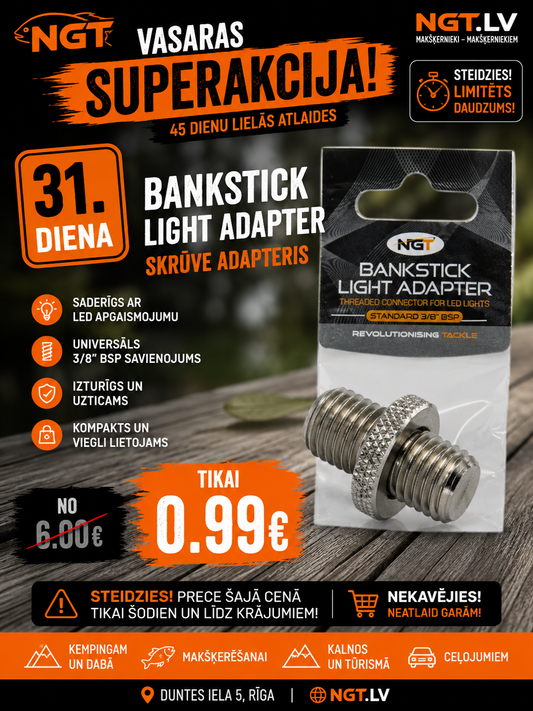 NGT Bankstick Light Adaptor Connector, skrūve-adapteris
