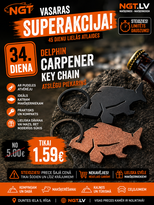 Key chain with a bottle opener Delphin CARPENER Silver