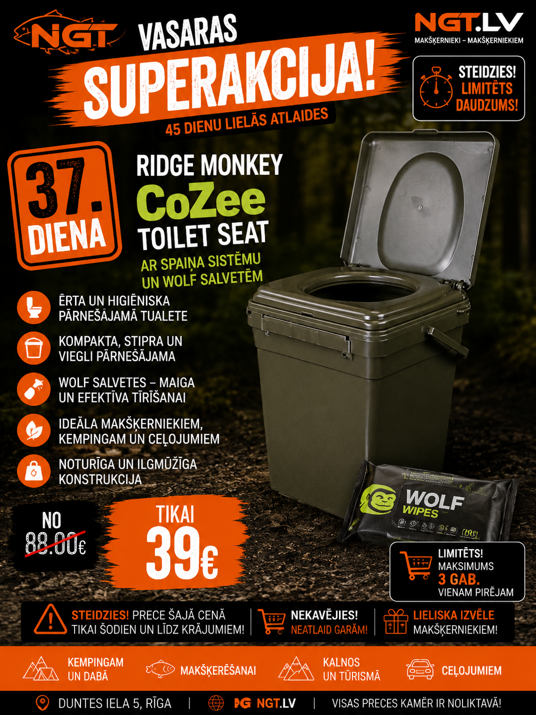 Tualete Ridge Monkey CoZee Toilet Seat