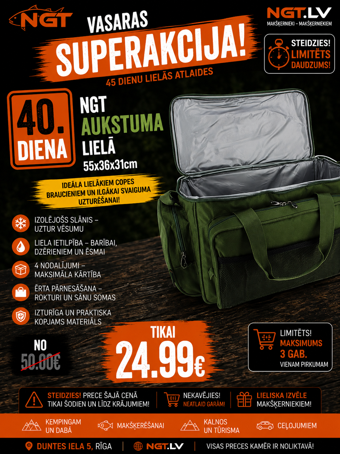Aukstuma Soma NGT Carryall 709 | 55 x 36 x 31cm