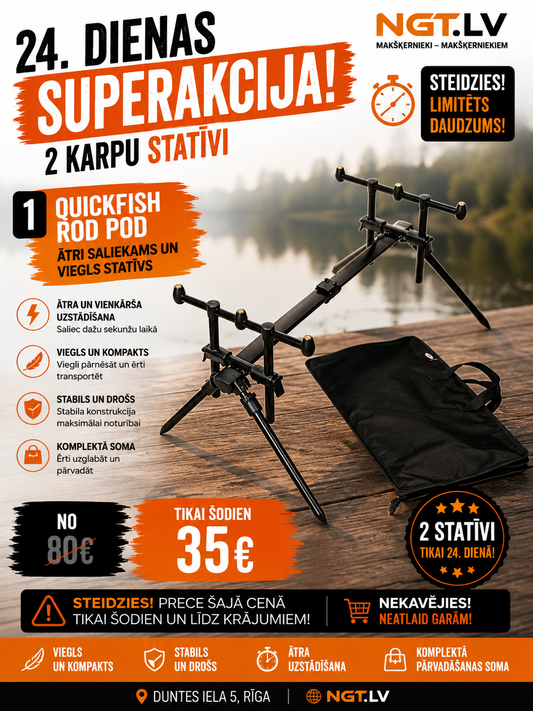 Karpu Statīvs NGT Quickfish Rod Pod