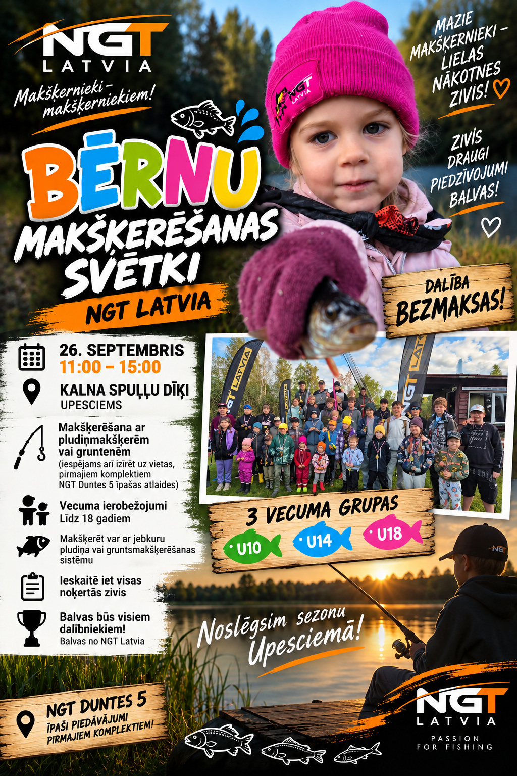 NGT BĒRNU Makšķerēšanas svētki UPESCIEMĀ 2026