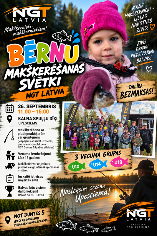 NGT BĒRNU Makšķerēšanas svētki UPESCIEMĀ 2026