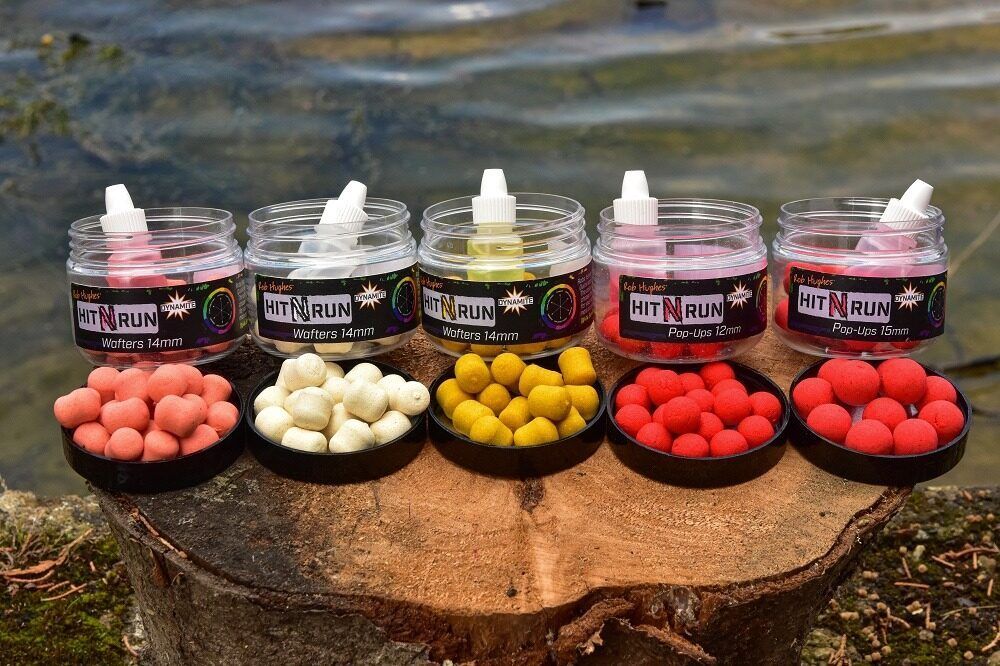 Dynamite Hitnrun Pop Up peldošās boilas 12mm un 15mm -  Balts/Dzeltens/Rozā/Sarkans