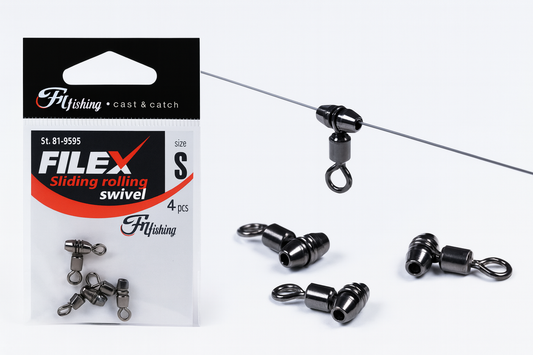 Filfishing Sliding Rolling Swivel 4 gab./iepakojumā.