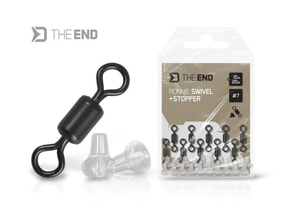Griezuļu komplekts Delphin TheEND Ronnie swivel + stopper / 10+20 pcs
