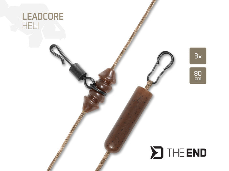 Heli Sistēma Delphin THE END Leadcore HELI 80cm / 3pcs