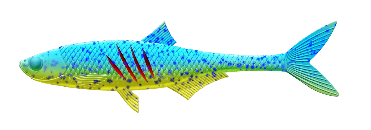 Silikona māneklis Libra Lures Dead Fish 6.7"