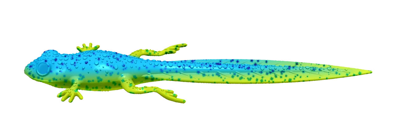 Silikona māneklis Libra Lures Frog Tadpole Tails 8.2"