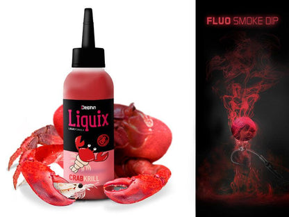 Likvīds Delphin Fluo dip D SNAX LiquiX Crab Krill