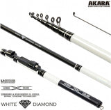 Fishing rod SB AKARA «WHITE DIAMOND MF TX-20» (telescopic, 1.80 m, 90 g, test: 5-25 g) 6 sections