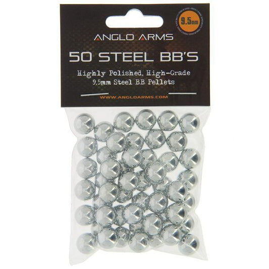 Metāla Bumbiņas kaķenei, 9,5mm 50gab , Steel BB Slingshot Ammo