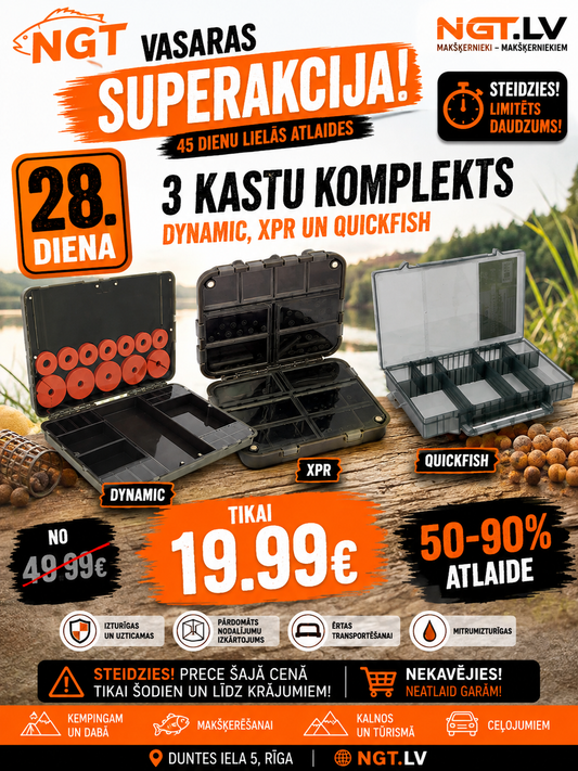 Kastīšu komplekts NGT CARP UNIVERSAL TACKLE BOX SET