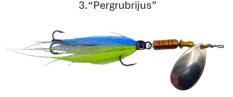 Rotiņš Anglertails 13.5cm / 7g - Roku darbs / 3. Pergrubrijus