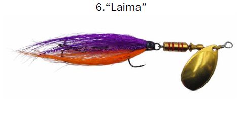Rotiņš Anglertails 13.5cm / 7g - Roku darbs / 6. Laima