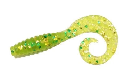 Silikona mānekļi Bait Breath Curly Grub 3.5" #UR200 Chartreuse