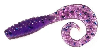 Silikona mānekļi Bait Breath Curly Grub 3.5" #UR211 Electric Blue Shad