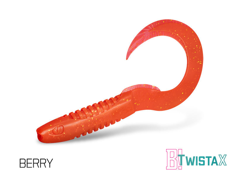 Silikona māneklis Delphin TwistaX Eeltail UVs | 15cm Berry