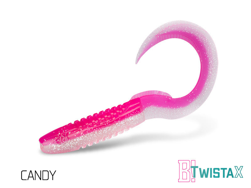 Silikona māneklis Delphin TwistaX Eeltail UVs | 15cm Candy