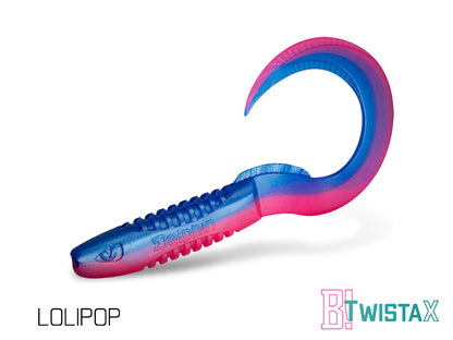 Silikona māneklis Delphin TwistaX Eeltail UVs | 15cm Lolipop
