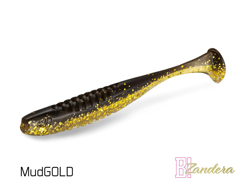 Silikona māneklis Delphin ZANDERA UVs | 10cm MUD GOLD