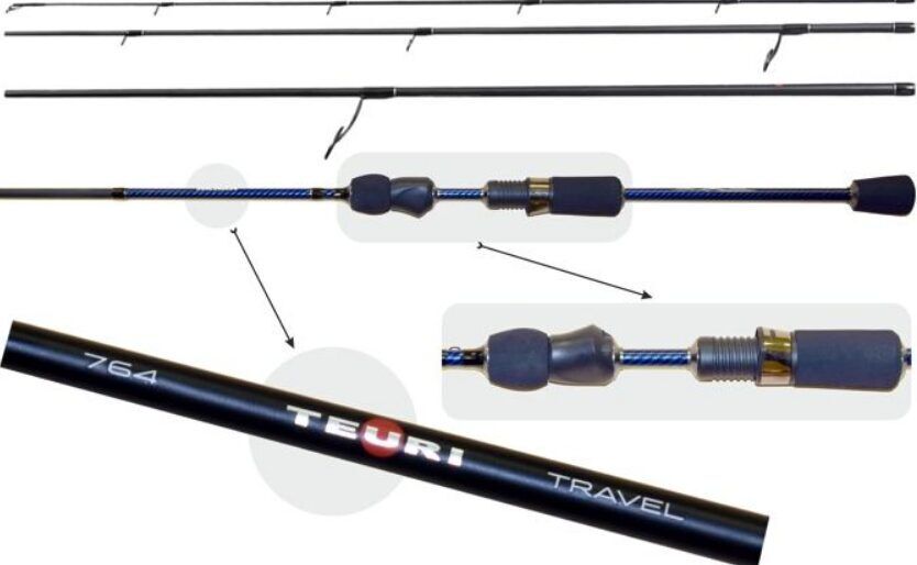 Spinings AKARA «TEURI Travel TX-30» 4X (2,28 m, 93 g, tests: 0,5-6 g) 764 UL