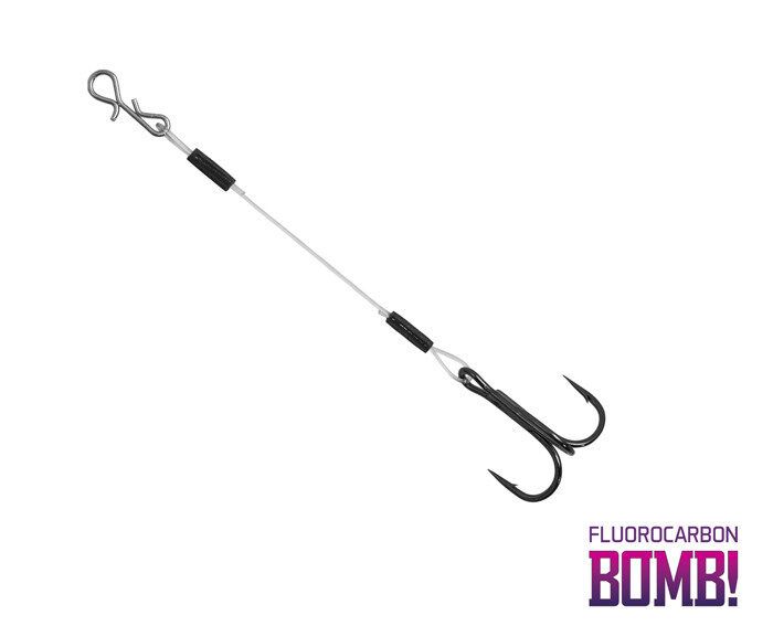 Papildomų kabliukų sistemėlės Delphin BOMB! Twisto RIGS Fluorocarbon