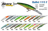 Wobbler AKARA Bullet 115 F (115mm, 16g, 2.5-4m) - A83 - A83