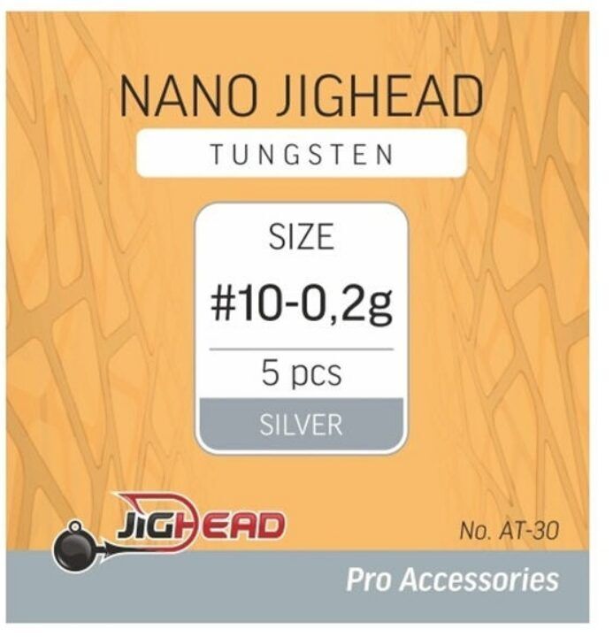 Volframa Džiggalva Tungsten Nano JigHead Silver #12