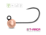 Tungsten jig head Delphin T-AREA BL / 5 pcs - copper
