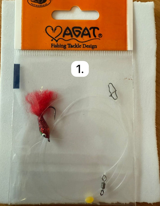 Agat gatavās peipusa mušu pavadiņas