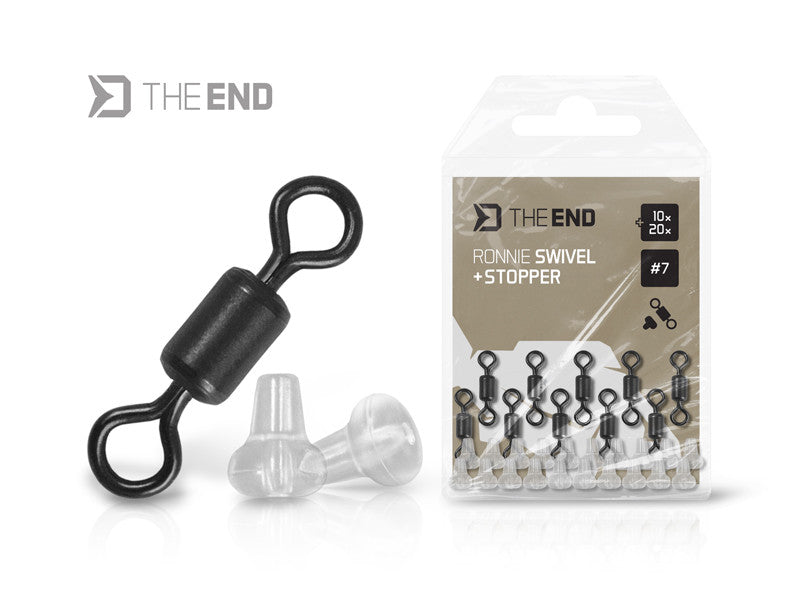 Swivel set Delphin TheEND Ronnie swivel + stopper / 10+20 pcs