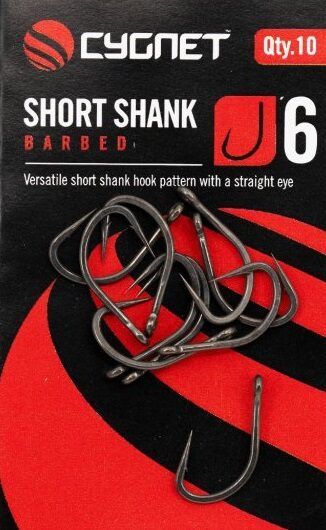 Kabliukai Cygnet SHORT SHANK BARBED HOOKS