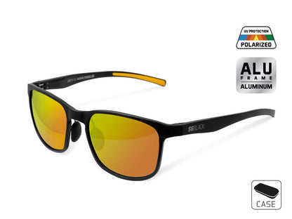Saulesbrilles Delphin SG BLACK orange lenses