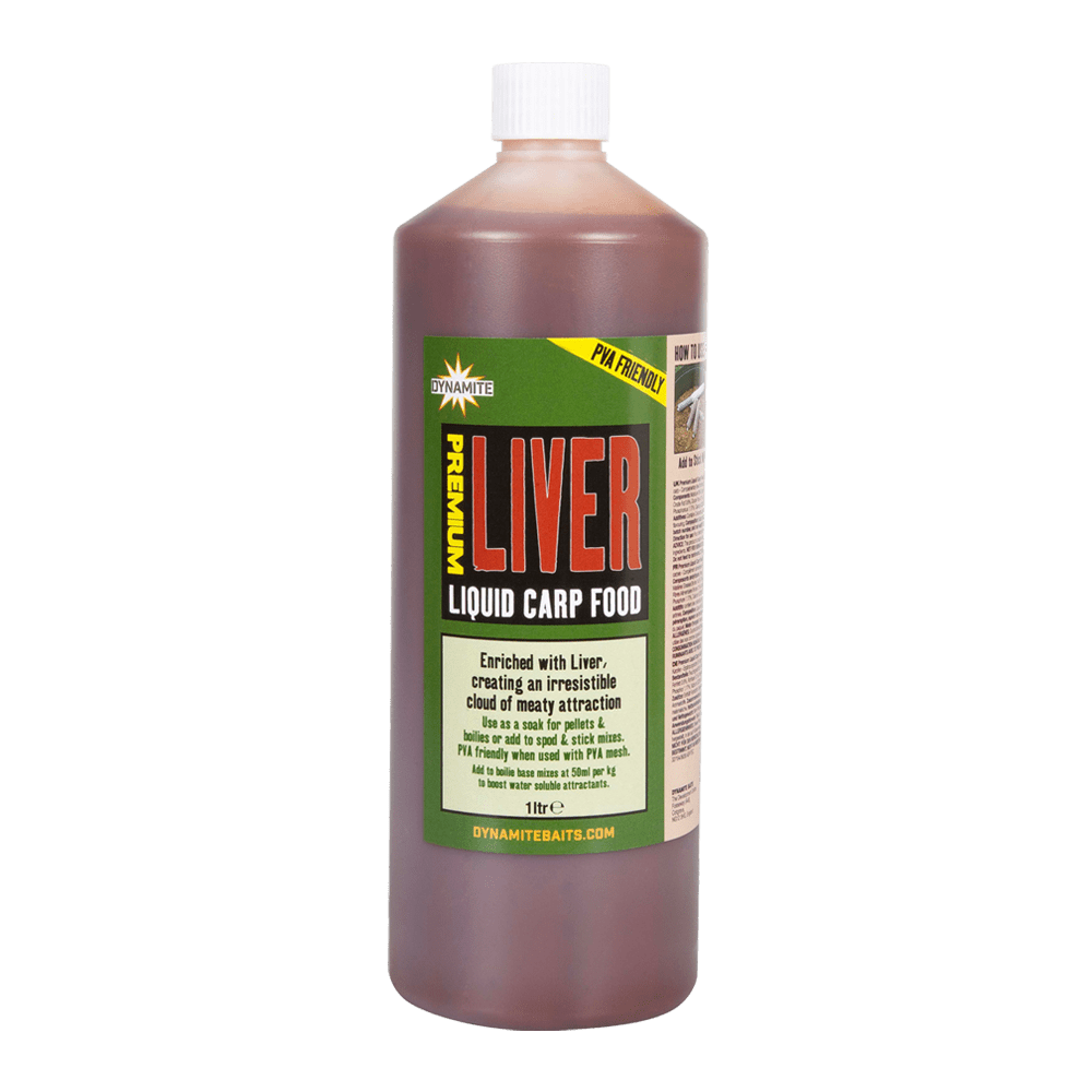 Skystas priedas Dynamite Baits Premium Liquid Carp Food Liver 1L