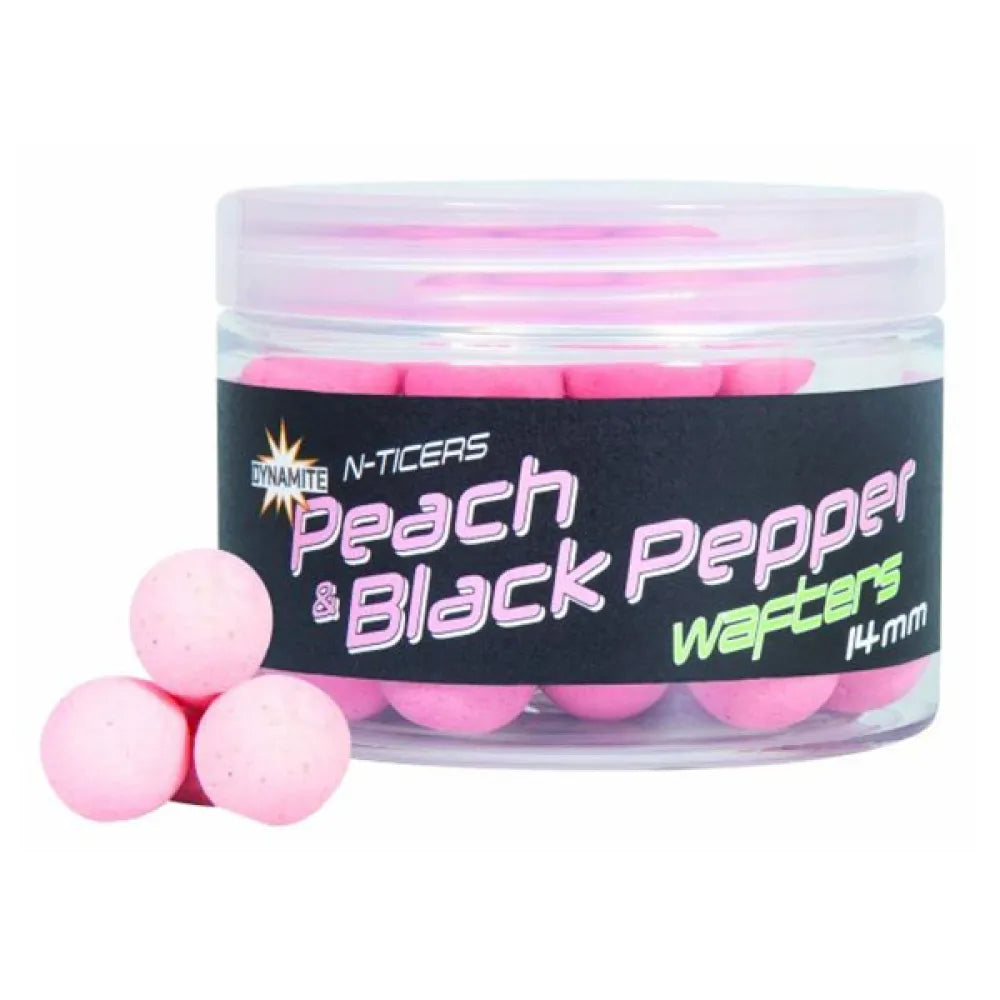 Vafteri Dynamite Baits N-Ticers Peach & Black Pepper Wafters 14mm
