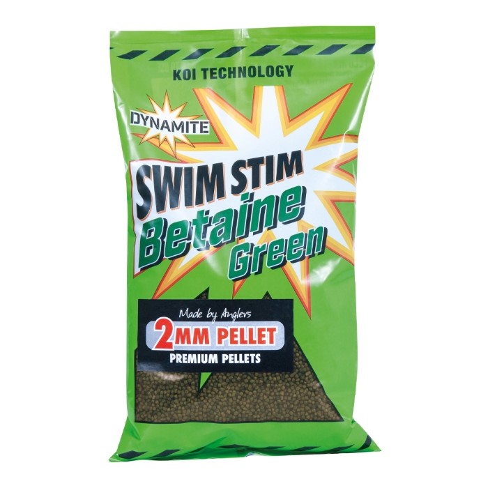 Dynamite Baits Peletes Dynamite Swim Stim Betaine Green Pellets Produkts