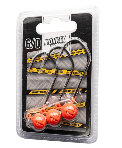 Džiggalvas Monkey Hooks 6/0 Orange - Yellow