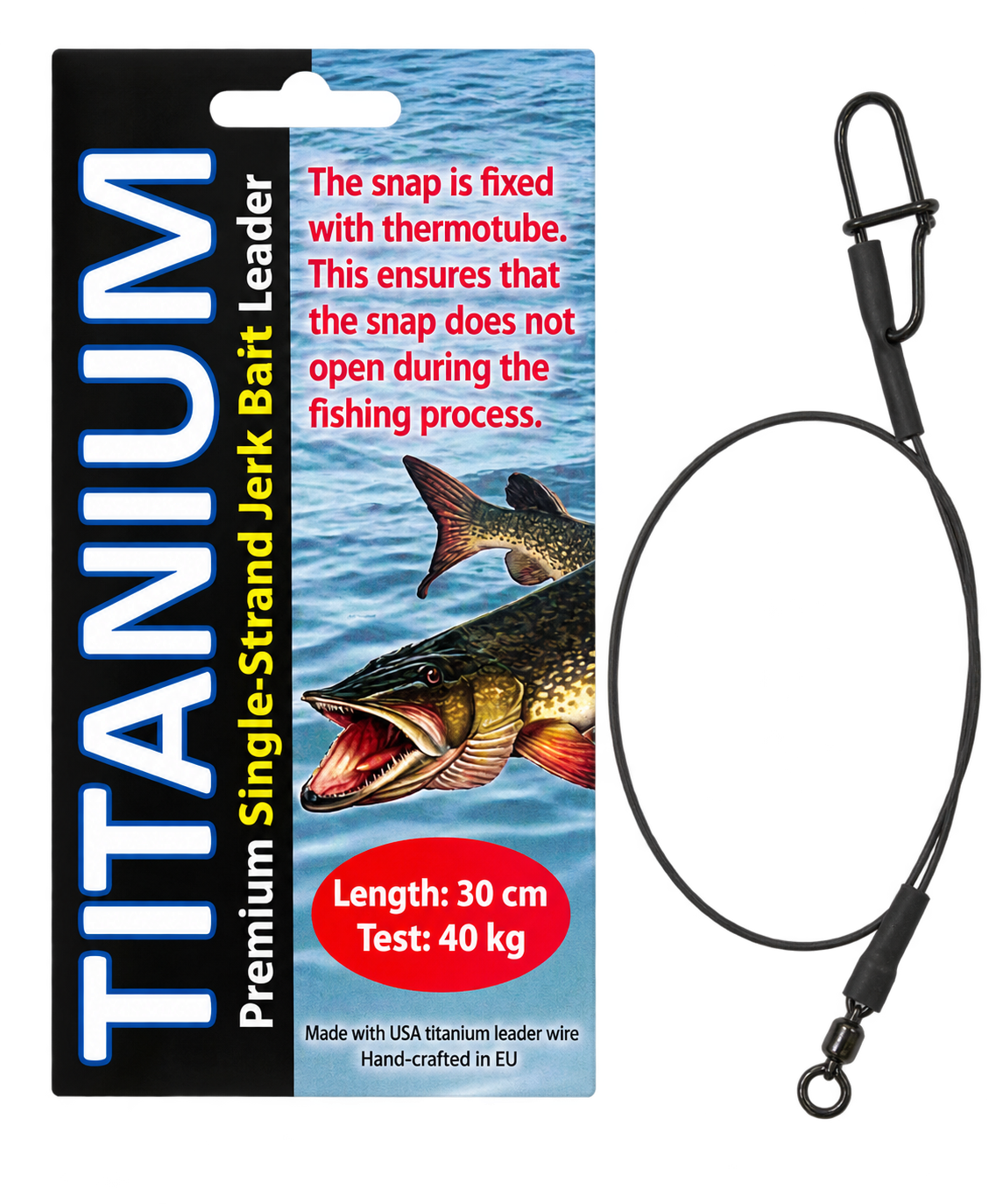 Pavadiņa Titanium Premium Single-Strand Jerk Bait Leader