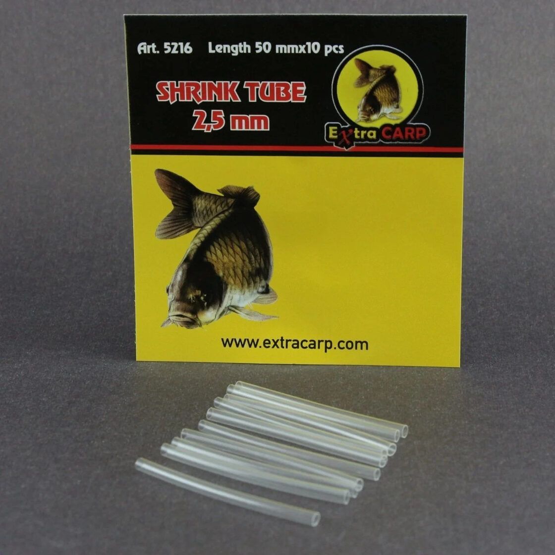 Extra Carp Saraušanās truba EXC Shrink Tube 2.5 mm / 50 mm /10 pcs Produkts