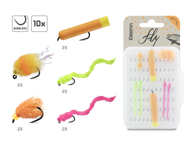 Fly kit Delphin FLY / Bung trout