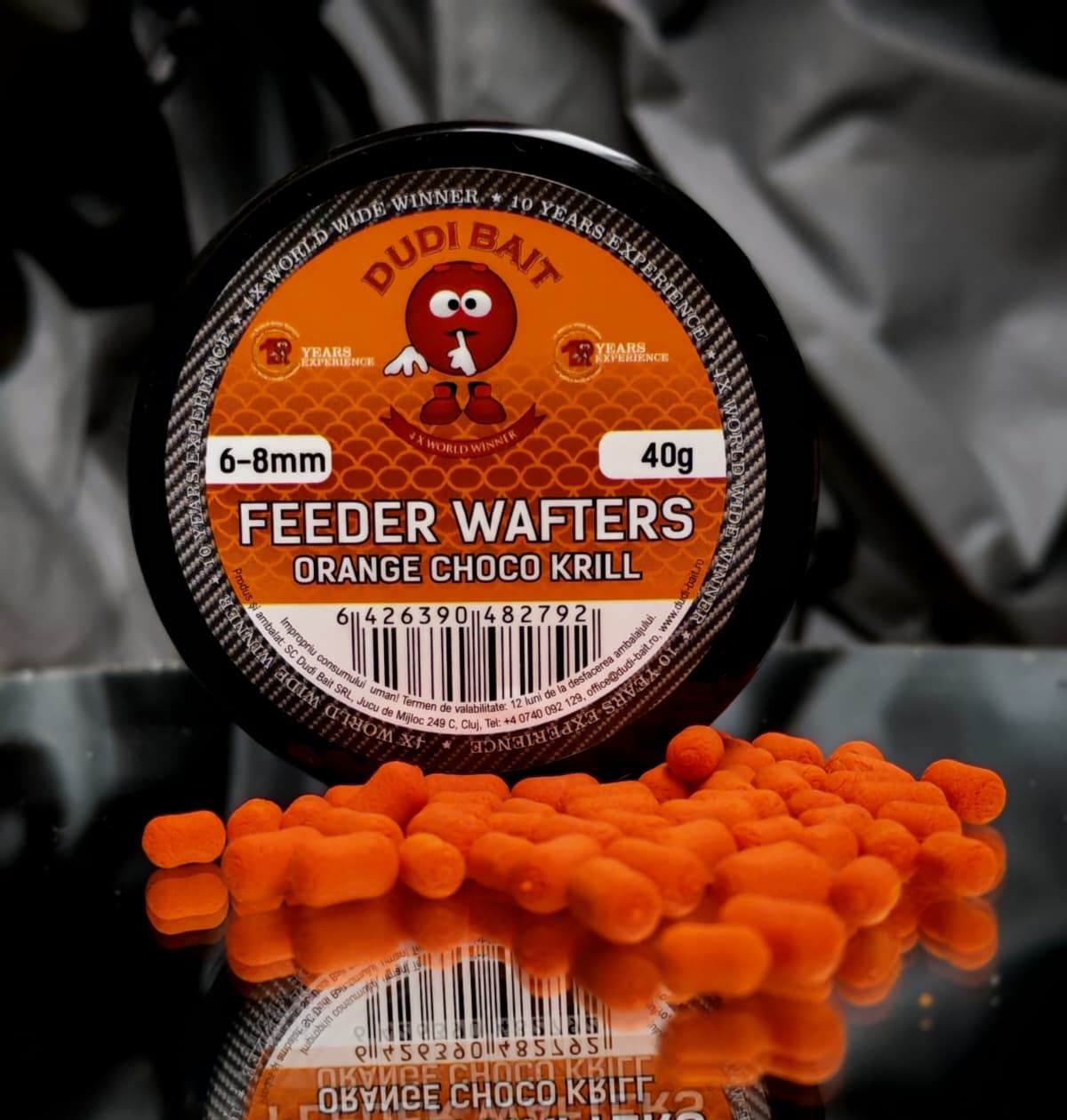 Vafteri Dudi Baits Feeder Wafters Dumbell Orange Choco Krill 6mm+8mm