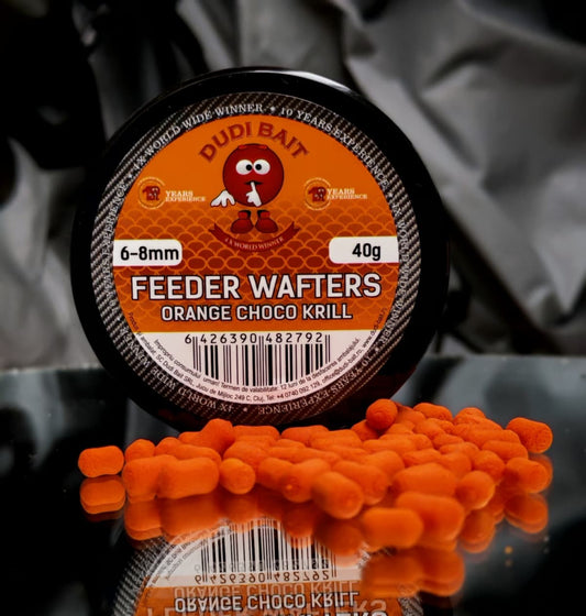 Vafteri Dudi Baits Feeder Wafters Dumbell Orange Choco Krill 6mm+8mm