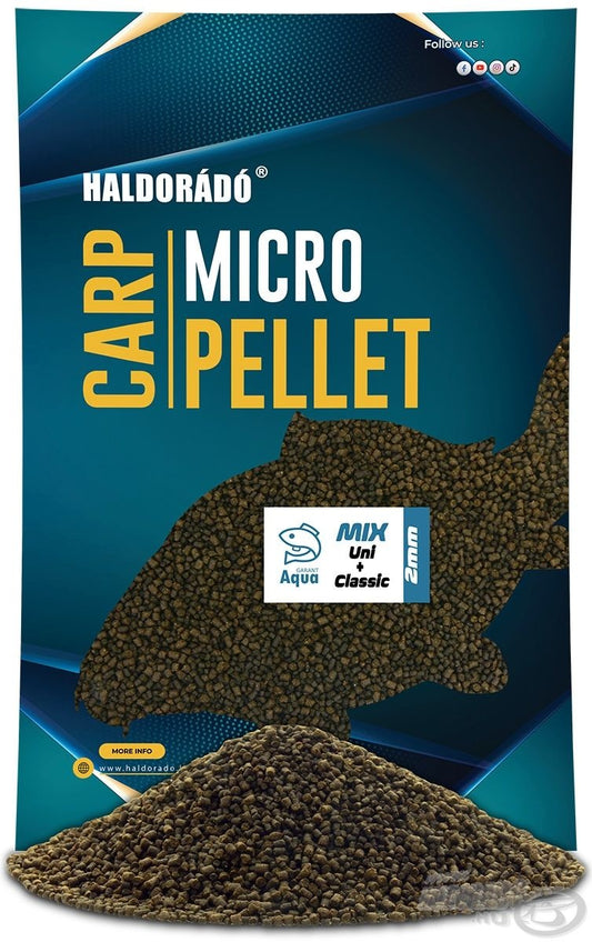 Peletes Haldorado Carp Micro Pellet Aqua Garant Classic + Uni Pellet Mix 700 g