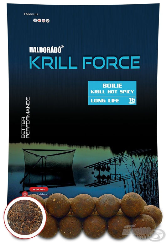 Boilas Haldorado Krill Force Boilie Long Life Krill Hot Spicy 700gr