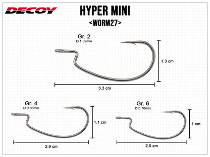 Hooks Decoy Hyper Mini Worm27